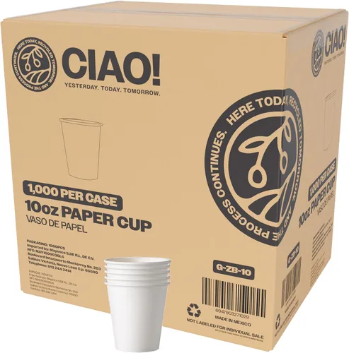 Vista 7 de CIAO! Taza de café de 8 onzas con tapa de cúpula negra, (80 mm) 1,000 unidades Negro (black Lids)