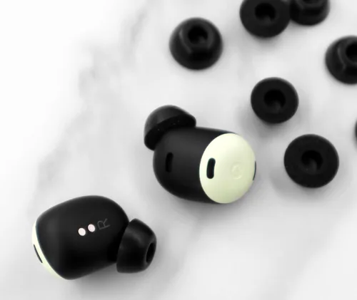 Vista 8 de Espuma viscoelástica compatible con almohadillas Pixel Buds Pro, 3 pares de cancelaciones de ruido, ajuste cómodo sin dolor de silicona, accesorios