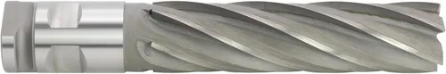 Vista 5 de Fresa de extremo soldada de carburo CME, nariz cuadrada, 1 1/2" diámetro del molino, 2" longitud de corte, 5 5/8" longitud total, 4 flautas, corte