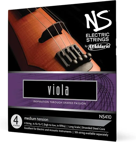 Vista 3 de D'Addario NS Electric Viola Single A String, larga escala, tensión media