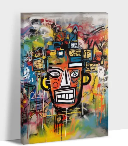 Vista 17 de ANRUOXI Arte de Pared de Graffiti, Impresión de Lienzo de Astronauta Espacial de Graffiti para Decoración de Pared, Impresiones de Arte Modernas