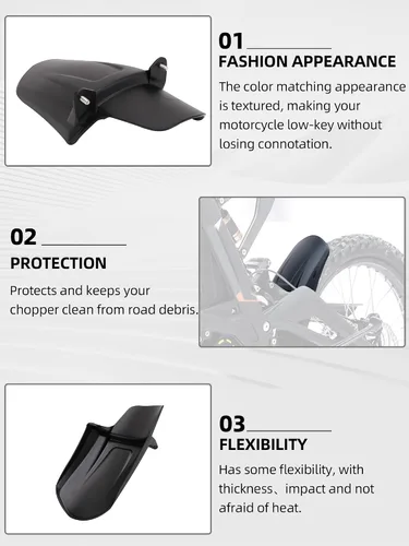 Vista 5 de JFG RACING - Guardabarros eléctrico para rueda trasera para Surron Light Negro-2