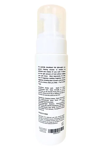 Vista 2 de CLOUDD Mousse para peinar rizos sin fragancia, 100% libre de fragancia y sin aceite esencial, sin perfume, sin aerosol