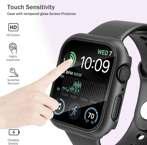 Vista 2 de Pocoukate 12 Pack Funda para Apple Watch Series 10, Series 11 de 42mm, con Protector de Pantalla de Vidrio Templado, Cubierta Protectora Completa