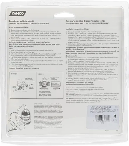Vista 15 de Kit Convertidor de Bomba Permanente para Winterización Camco - Te Permite Usar la Bomba de Agua del Barco/RV para Llenar las Tuberías