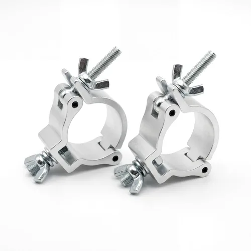 Vista 10 de Abrazadera de iluminación resistente, abrazaderas de armadura de aluminio, 110 libras para tubo F24 de 1.260-1.378 in, abrazaderas de luz de DJ