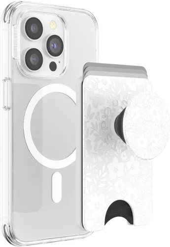 Vista 45 de PopSockets Cartera adhesiva para teléfono y tarjetero con agarre, púrpura - Aura