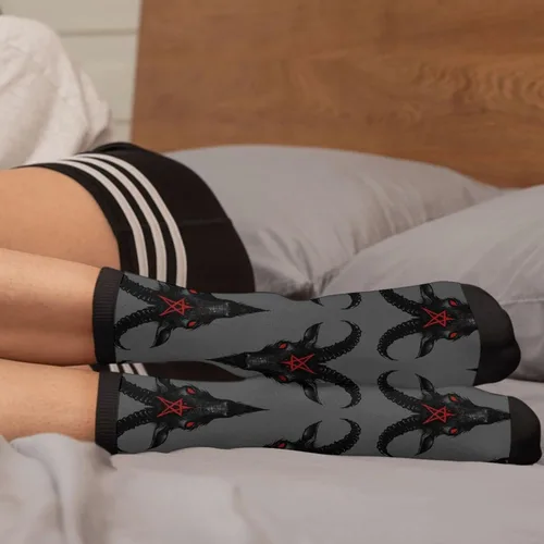 Vista 4 de Mouxue Calcetines locos del tubo del equipo de la novedad divertida, calcetines casuales del vestido de las mujeres de los hombres