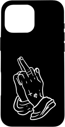 Vista 19 de Praying Hands Show Middle Finger Men's T-Shirt Women Case for iPhone 17
