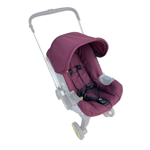 Vista 9 de Kits de cambio de cojín de asiento, ropa, sombrilla, toldo para cochecito compatible con asiento de automóvil y cochecito Doona (negro)
