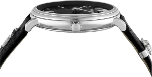 Vista 2 de Versace VE8104122 - Reloj con correa en V de acero inoxidable de 1.496in, Acero inoxidable, V-Circle