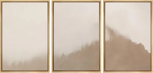 Vista 39 de SIGNWIN Framed Canvas Print Wall Art Set Duotone Pastel Grunge Polygons Abstract Geometric Illustrations Minimalism Modern Art Decorative Boho for