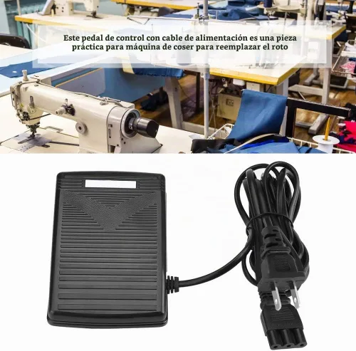Vista 4 de Pedal de control de pie, pedal de control de pie universal para máquina de coser para el hogar con cable de alimentación de repuesto para JANOME2049