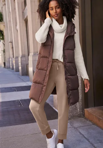 Vista 5 de Ellos Pantalones deportivos de rizo francés con cordón para mujer, talla grande
