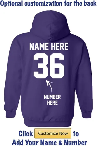 Vista 2 de Sudaderas con capucha King Queen, añade tu nombre y número, suéteres a juego para parejas