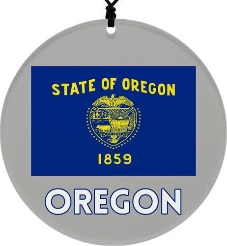 Vista 32 de Missouri Christmas Ornament - Festive Design Featuring State Flag - 2026 Hanging Acrylic Disc Decoration for Tree - Unique and Home Decor