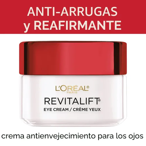 Vista 7 de L'Oreal Paris Skincare Revitalift Crema de ojos antiarrugas y reafirmante con Pro Retinol, tratamiento para reducir ojeras, sin fragancia, 0.5 oz.
