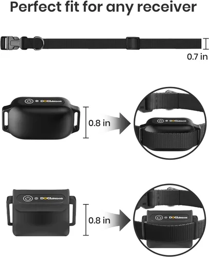 Vista 4 de Correa de repuesto de nailon transpirable ultra cómoda para collar de entrenamiento de perros, ajustable y resistente al agua, compatible