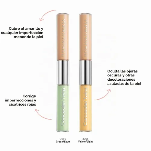 Vista 6 de Physicians Formula Barra Correctora Cremosa de Doble Punta Verde/Claro, Neutralizante, Ojeras, Cicatrices, Manchas, Ojos