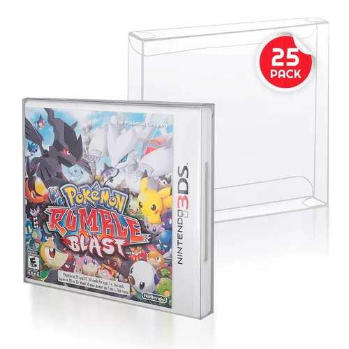 Vista 5 de EVORETRO Caja de juegos de almacenamiento compatible con Nintendo Games protector de caja de juegos 3DS paquete de 25