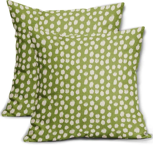 Vista 14 de Sweetshow Juego de 2 fundas de almohada de 16 x 16 pulgadas, diseño bohemio, con diseño de lunares, moderno y moderno, para exteriores, decorativas