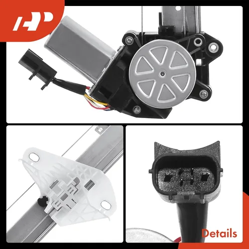 Vista 7 de A-Premium Elevalunas eléctrico con motor delantero del lado del conductor compatible con Honda Civic 2016-2018 (solo estilo de carrocería Sedan)
