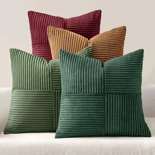 Vista 12 de MIULEE - Juego de 4 fundas de almohada beige de 16x16 pulgadas estilo bohemio con mosaico, fundas de cojín modernas estilo granja con cremallera