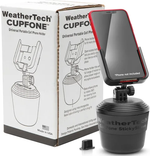 Vista 14 de WeatherTech CupFone, Soporte Universal de Portavasos para Teléfono en Coches – Ajuste Ajustable y Seguro con Acceso Abierto para Carga – Compatible