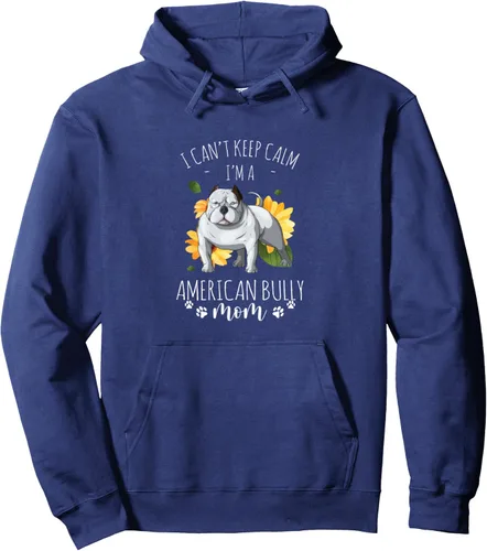 Vista 3 de American Bully Mom Aesthetic Sunflower Dog Pullover Hoodie