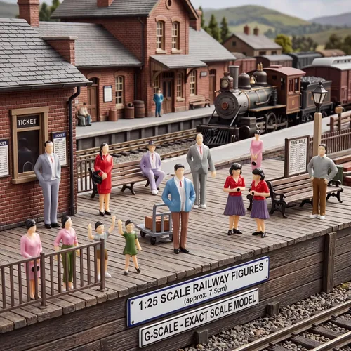 Vista 3 de Namalu 98 piezas de figuras de personas en miniatura a escala 1:25 pintada