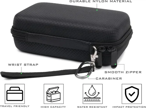 Vista 4 de XORDING Funda de transporte compatible con Backbone One, carcasa dura de nailon, funda protectora, con una pulsera, llavero y bolsillo de red
