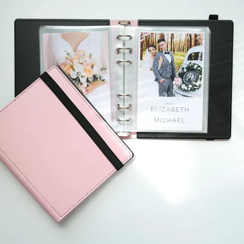 Vista 33 de Álbum de Fotos de Cabina de Fotos 2x6 - Cuaderno con Purpurina de 6 Anillos Carpeta Brillante con 20 Fundas para Fotos de 2 por 6 - Se Adapta a 80