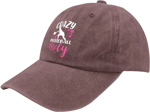 Vista 2 de Gorras de béisbol para mujer con diseño de pickleball para papá, divertidas gorras ajustables