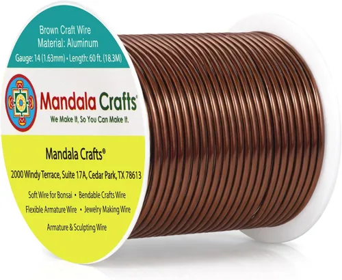 Vista 193 de Mandala Crafts - Alambre de aluminio anodizado de calibre 22 para hacer joyas - 137.2 m de alambre flexible surtido y coloreado - Doble para bonsái
