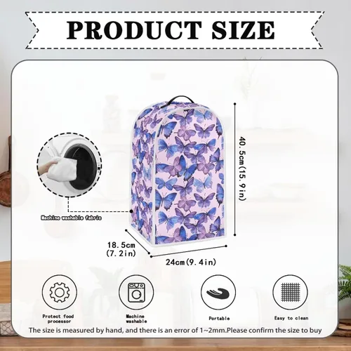 Vista 6 de Blender Dust Cover, Stand Mixer or Coffee Maker Appliance Cover, Anti Fingerprint Polyester Dust Proof Stain Resistant Blender Cover for Home
