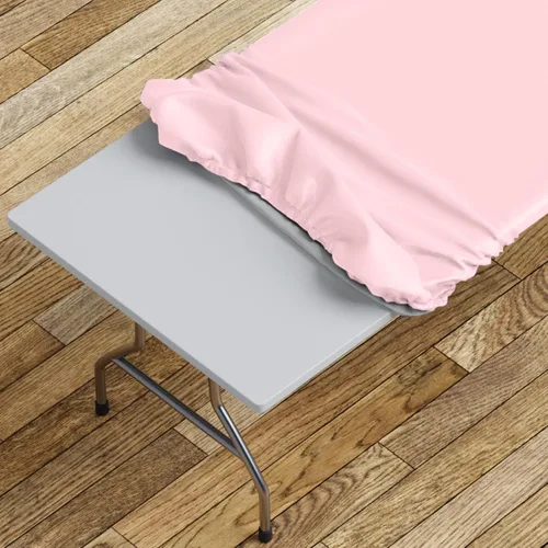 Vista 31 de Sorfey Mantel ajustado con elástico, vinilo con parte trasera de franela, se adapta a mesa de 24 x 48 pulgadas, rectangular, a prueba de agua, fácil