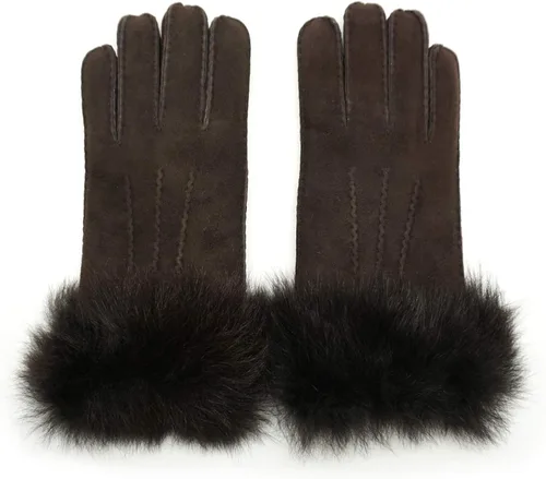Vista 2 de YISEVEN Guantes de piel de oveja merino para mujer