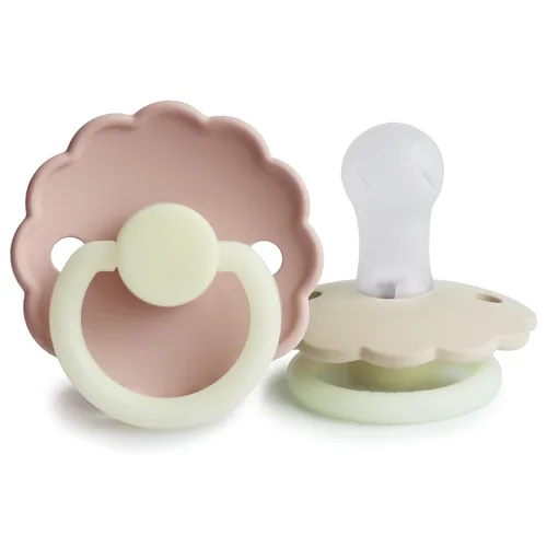 Vista 12 de FRIGG Daisy SilkySoft Chupete de Silicona para Bebé Fabricado en Dinamarca Sin BPA (Rosa Bebé/Lila Suave, 0-6 Meses)