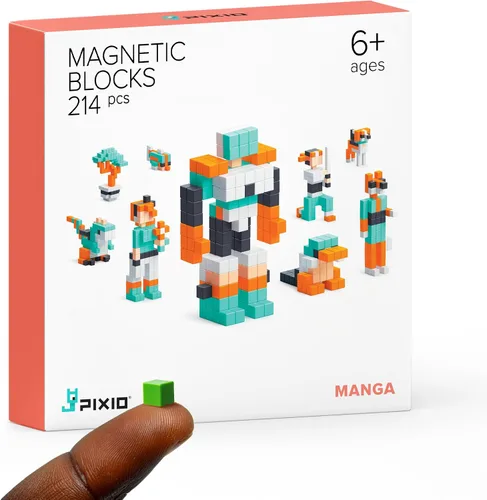 Vista 17 de PIXIO Mini Safari - Bloques magnéticos Juguetes de construcción en Pixel Art Style - Artes y manualidades Juguetes para niños - Bloques