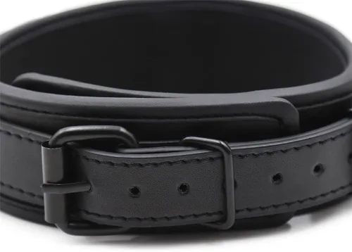 Vista 7 de Collar punk de cuero para cuello con correa de cadena, accesorio de gargantillas de escenario para cosplay, Cuero, Sin gemas.