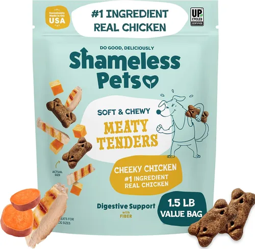 Vista 13 de Shameless Pets Golosinas suaves y masticables para perros, Bacon Me Crazy Meaty Tenders, 8 onzas, el tocino real es el primer ingrediente, sin
