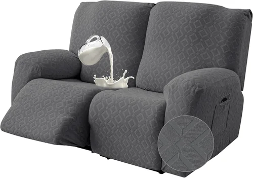 Vista 36 de Gennia Funda Impermeable para Silla Reclinable, Fundas Elásticas para Sofá Reclinable con Bolsillos, Fundas Lavables para Silla Reclinable Lazy Boy