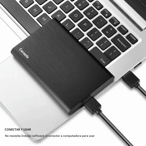 Vista 4 de Disco duro externo portátil ultradelgado de 320 GB, USB 3.0, almacenamiento HDD compatible con PC, computadora de escritorio, laptop, MacBook