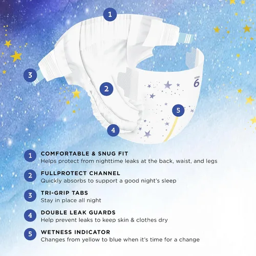Vista 2 de Marca Amazon - Pañales nocturnos Mama Bear, talla 6, 54