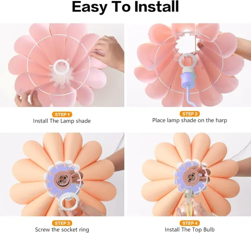 Vista 6 de EOEYYOYB Lámparas de mesa para sala de estar, lámparas regulables modernas azules y naranjas con puerto USB y toma de corriente