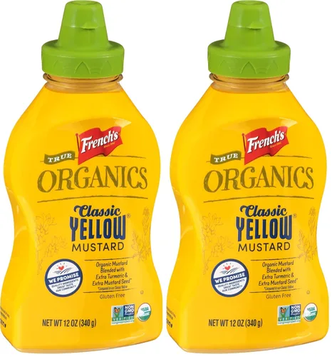 Vista 10 de French's True Organics - Mostaza amarilla clásica, 12 onzas