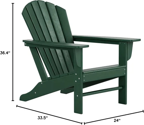 Vista 32 de WestinTrends Dylan - Silla Adirondack para exteriores (juego de 2), color blanco