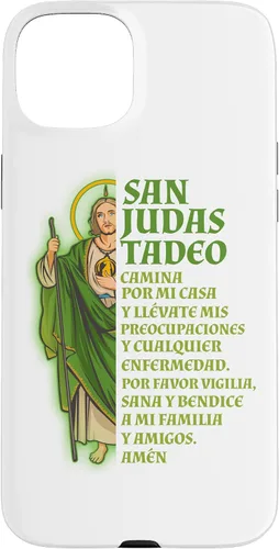 Vista 9 de Funda para iPhone 16 San Judas Tadeo con Oración