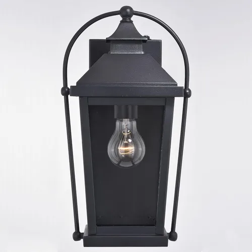 Vista 9 de VAXCEL Lexington - Farol de pared para exteriores (1 luz del atardecer al amanecer, color negro)