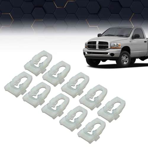 Vista 2 de PIT66 Clips de moldura de correa para caja de puerta de guardabarros laterales de cuerpo, 10 unidades Compatible con Dodge Ram 1977-1990
